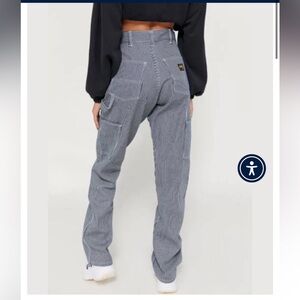 Stan Ray Black and White Striped Straight Leg Pants